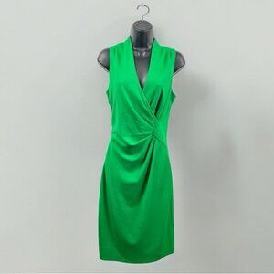 Hoss Intropia Kelly Green Ponte Sleeveless Sheath Dress Size 36